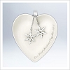 2012 Our First Christmas Together Porcelain Heart With Snowflakes