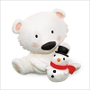 2015 Winter Bear Building Snowman *Merry Miniature *With Detached Tag