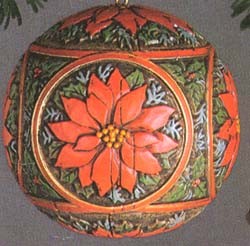1978 Holly And Poinsettia Ball (SDB) Hallmark Keepsake Ornament QX1476