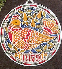 1979 Colors of Christmas Partridge  Hallmark Keepsake Ornament 350QX351-9-2