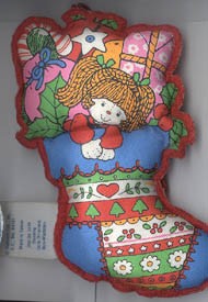 1979 Cloth Stuffed Full Stocking (NB) Hallmark Keepsake Ornament QX3419