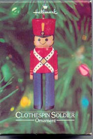1980 Little Trimmers Clothespin Soldier  Hallmark Keepsake Ornament 350QX134-1-2