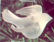1980 Frosted Dove (SDB) Hallmark Keepsake Ornament QX3081-2