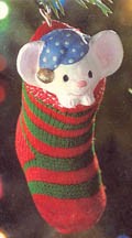 1981 Little Trimmer Stocking Mouse  Hallmark Keepsake Ornament 450QX412-2-2