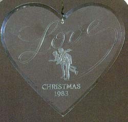 1983 Love Acrylic (NB) Hallmark Keepsake Ornament QX3057-2-2