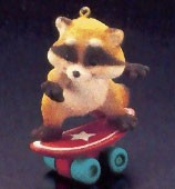 1985 Skateboard Raccoon (Issued 1985 & 86) Hallmark Keepsake Ornament 650QX4732