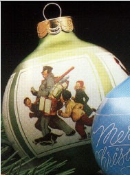1986 Norman Rockwell Ball (NB) Hallmark Keepsake Ornament 475QX2763-2