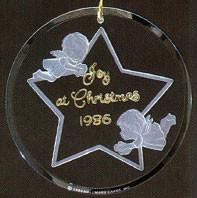 1986 Star Brighteners Acrylic Joy at Christmas (SDB) Hallmark Keepsake Ornament 600QX3226
