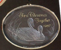 1987 First Christmas Together Acrylic (NB) Hallmark Keepsake Ornament 650QX3719-2