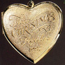 1987 First Christmas Together Locket Hallmark Keepsake Ornament 1500QX4469