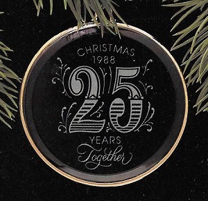1988 Twenty Five Years Together Acrylic Hallmark Keepsake Ornament QX3734