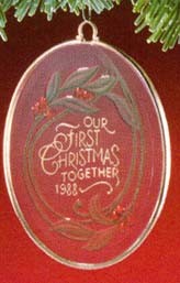 1988 First Christmas Together Acrylic (NB) Hallmark Keepsake Ornament 675QX3731