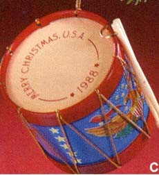 1988 Americana Drum Hallmark Keepsake Ornament 775QX4881