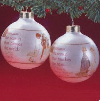 1988 Norman Rockwell Christmas Scenes Ball  Hallmark Ornament at Ornament Mall