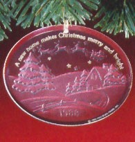 1988 New Home Acrylic (SDB) Hallmark Keepsake Ornament 600QX3761-2