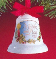 1988 Mother and Dad Bell (NB) Hallmark Keepsake Ornament 800QX4144-2