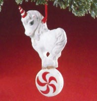 1988 Merry-Mint Unicorn Hallmark Keepsake Ornament 850QX4234