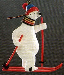 1988 Goin' Cross Country Polar Bear  Hallmark Keepsake Ornament 850QX4764