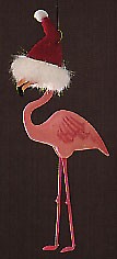 1988 Santa Flamingo Hallmark Keepsake Ornament 475QX4834