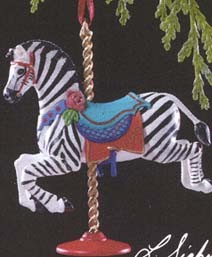1989 Carousel Zebra (SDB) Hallmark Keepsake Ornament QX4515
