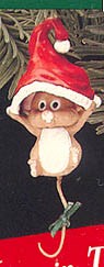 1989 Hang in There Mouse Hallmark Keepsake Ornament QX4405