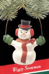 1989 Wiggley Snowman Hallmark Keepsake Ornament QX4892