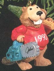 1990 Happy Woodcutter  Hallmark Keepsake Ornament 975QX4763