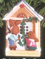 1995 Our Christmas Together Bunnies  Hallmark Keepsake Ornament 995QX580-9