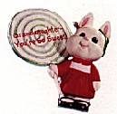 1995 Granddaughter Rabbit with Sucker Hallmark Keepsake Ornament 695QX577-9