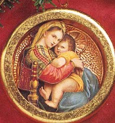 1996 Sacred Masterworks- Madonna and Child Hallmark Keepsake Ornament QK1144