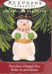1997 Snowman Hinged Box  Hallmark Keepsake Ornament 1495QX677-2