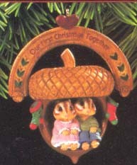 1997 Our First Christmas Together-Chipmunks  Hallmark Keepsake Ornament 1095QX646-5