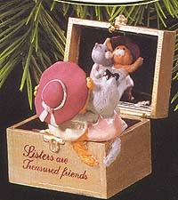 1997 Sister to Sister Jewelry Box  (DB) Hallmark Keepsake Ornament 995QX663-5-2