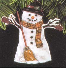 1997 Meadow Snowman - Tin  Hallmark Keepsake Ornament 1295QX671-5