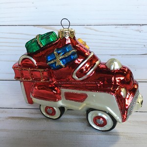 1998 Kiddie Car 1955 Murray Firetruck *Blown Glass Hallmark Keepsake Ornament QBG6909
