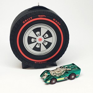 1999 Hot Wheels Jet Threat Car and Case Hallmark Keepsake Ornament  QX6527