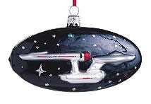 1999 Star Trek USS Enterprise NCC-1701 Blown Glass  Hallmark Keepsake Ornament QBG6117