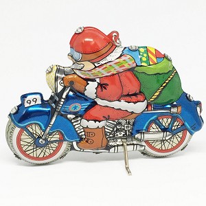 1999 Merry Motorcycle - Tin Hallmark Keepsake Ornament QX6637