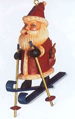 2000 Kris Cross Country Kringle Santa on Skies Hallmark Keepsake Ornament 1495QX6954