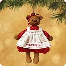 2002 Granddaughter Bear Hallmark Keepsake Ornament 995QX866-3-2