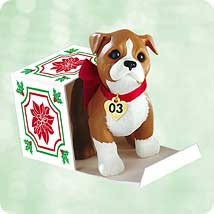 2003 Puppy Love 13th-Boxer  Hallmark Keepsake Ornament 795QX812