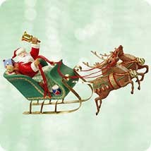 2003 Santa's on His Way Hallmark Keepsake Ornament QXG8809