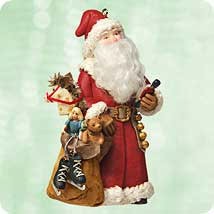 2003 A Visit from Santa Chalk - Gifts for Everyone Santa Hallmark Keepsake Ornament QP1409
