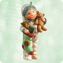 2003 A Visit from Santa Chalk - Sweet Little Lad Hallmark Keepsake Ornament QP1469