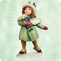 2003 A Visit from Santa Chalk - A Very Good Girl (SDB) Hallmark Keepsake Ornament QP1477