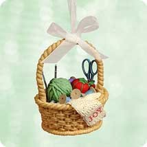 2003 Basket of Joy Sewing Hallmark Keepsake Ornament QXG8599