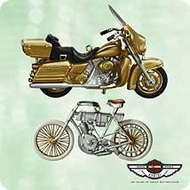 2003 Harley-Davidson Anniversary Set / 2  Serial #1 & 2003 Ultra Classic Electra Glide Hallmark Keepsake Ornament 2800QXI8317