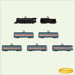 2005 Polar Express - Miniature Train..Seven Pieces  Hallmark Keepsake Ornament 2400QXM647-5-2