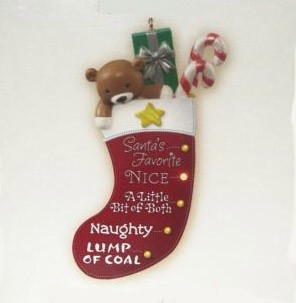 2007 Naughty or Nice Stocking *Magic Hallmark Keepsake Ornament QHF3087