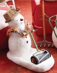 2007 Snowmen of Winter Garden 'Sno Time for Shoveling Hallmark Keepsake Ornament QP1617